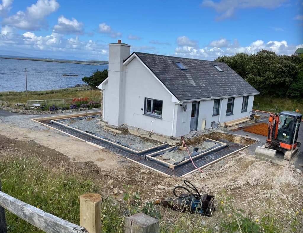 Groundworks stage 2 — formwork and reinforcement in place